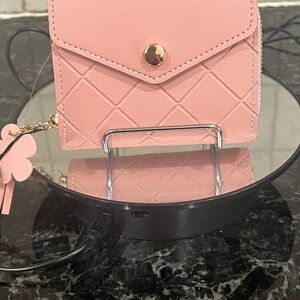 Pink Quilted Card Holder